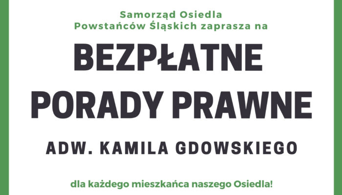 Bezpłatne porady prawne 2018